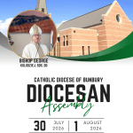 Bishop George of Bunbury Catholic Diocese during Diocesan Assembly event.