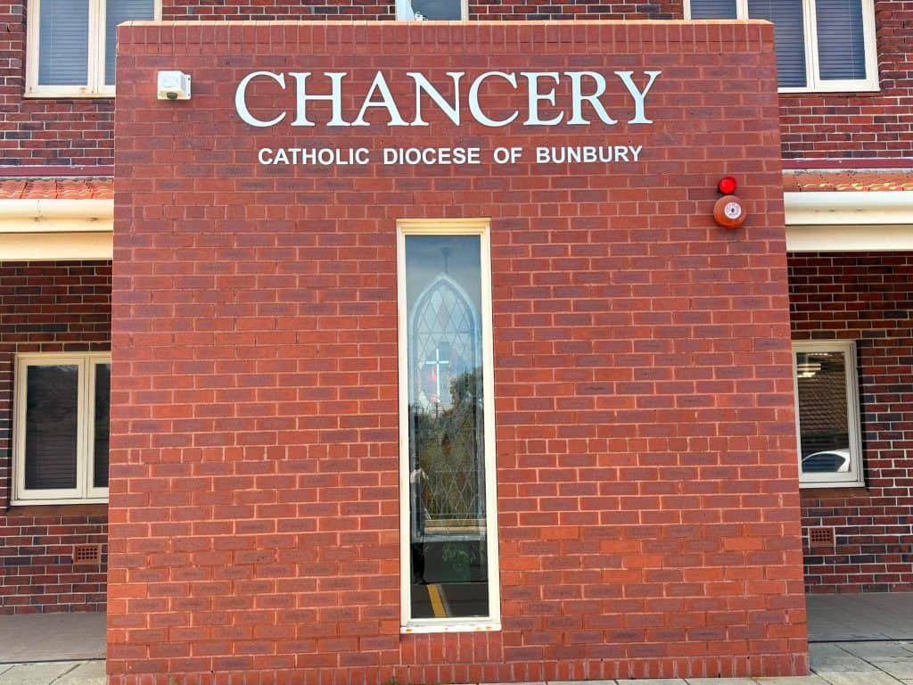 Chancery building of Bunbury Catholic Diocese in Western Australia.